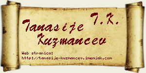 Tanasije Kuzmančev vizit kartica